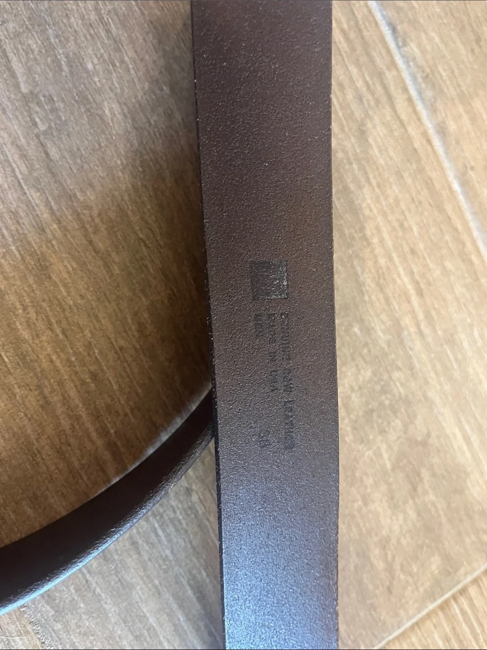 GAP Men's Brown Leather Belt with Silver Buckle